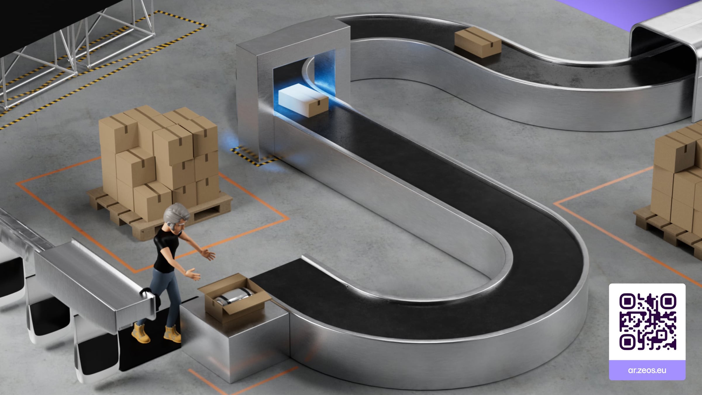 ZEOS augmented reality miniature logistic center by ROCANI