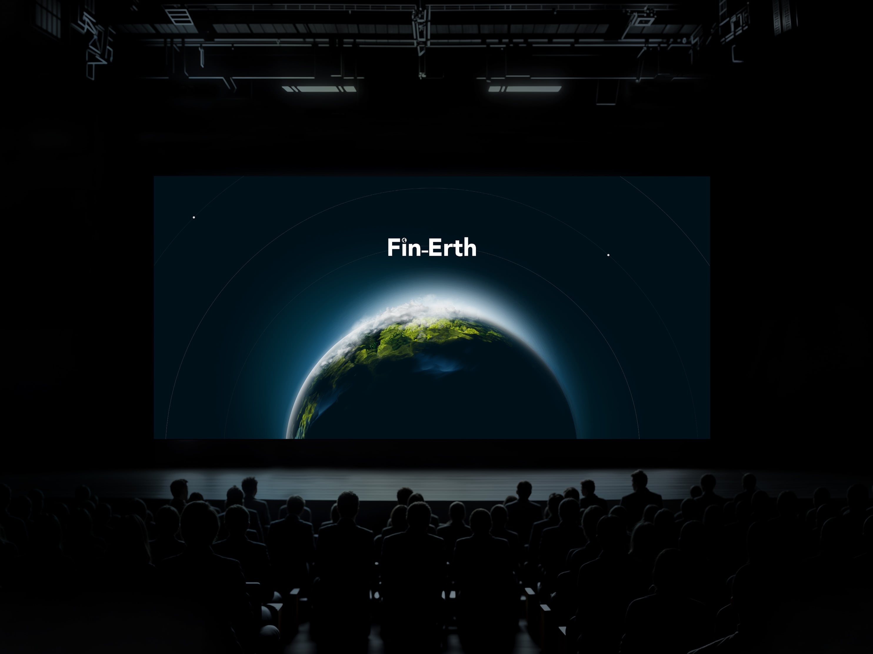 Fin-Erth visual direction in situ at a conference by ROCANI