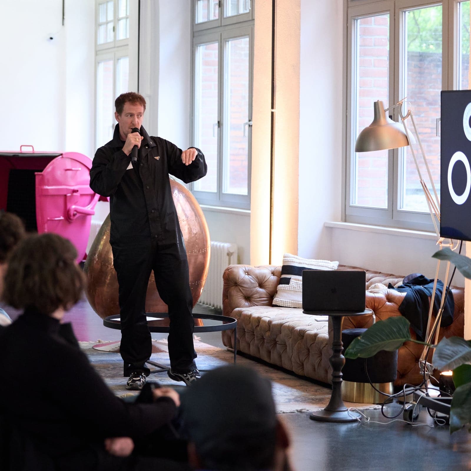 Romano Casellini speaking at Berlin Design Week for ROCANI